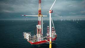 Installation einer Windkraftanlage in Borkum Riffgrund 3.