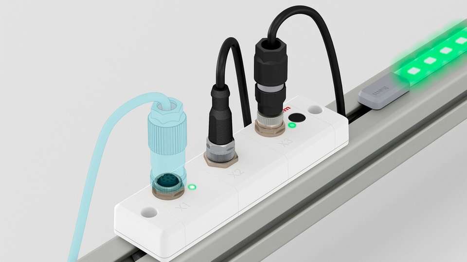 Der neue LED-Streifen Controller von Item ermöglicht die Visualisierung von Füllständen, Prozesszeiten und -zuständen ganz ohne Maschinensteuerung.