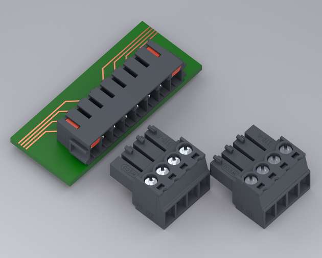 Steckverbinder mit Rasthaken verhindern ein unbeabsichtigtes Lösen bei Anwendungen in Umgebungen mit starken Vibrationen.