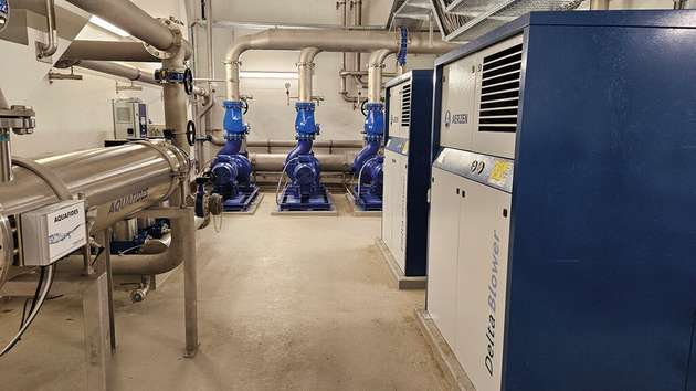 Damit der GAK-Filter seine Funktionsfähigkeit behält, muss er regelmäßig mit Luft und Wasser gespült werden.