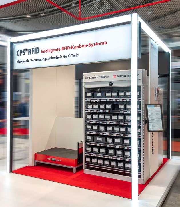 Die digitalen Versorgungssysteme der Würth Industrie Service können die Besucherinnen und Besucher auf der LogiMat 2025 live erleben.