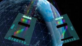 Bei der neuen Verschlüsselungstechnik werden Lichtfrequenzen, also Farben, zur Kodierung der Quantenzustände verwendet. Bei der abhörsicheren Quantenkommunikation werden nur die kodierten Quantenschlüssel zwischen zwei Nutzern, Alice und Bob, ausgetauscht.
