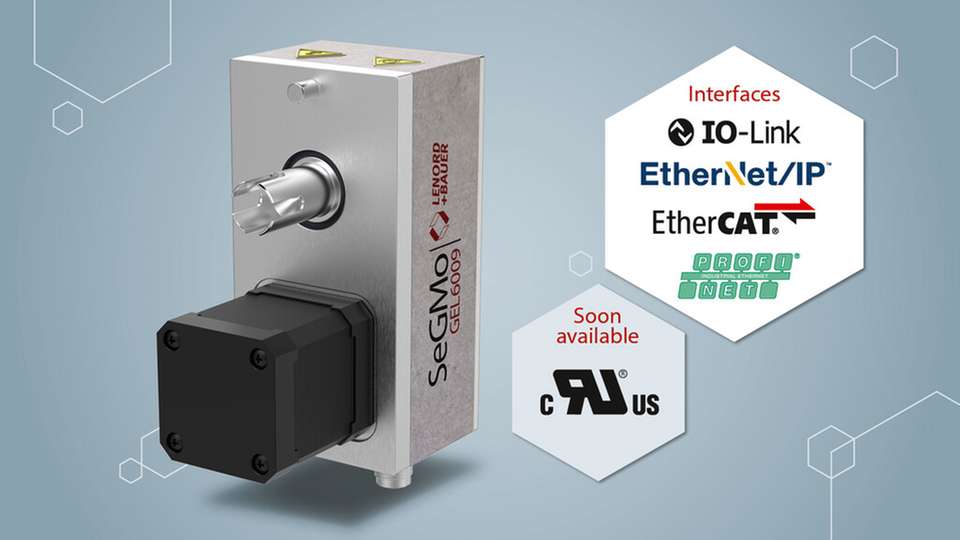 Der Stellantrieb GEL 6009 von Lenord+Bauer kann via IO-Link oder über EtherCAT, Ethernet/IP oder Profinet in die Systemsteuerung eingebunden werden