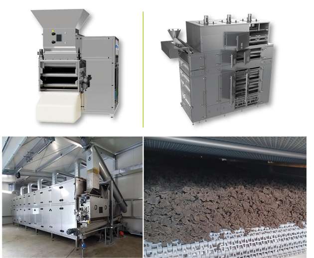 Für pastöse Schlämme gibt es nun auch kontinuierliche Lösungen, um den hohen Wassergehalt zu reduzieren – Ein- und Mehrband-Trockner, alle mit Wärmepumpe.