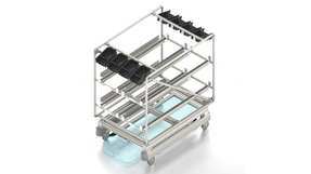 Transportfahrzeug plus Base Cart und Top Modul: Die modularen Lösungen von item Industrietechnik sind die optimale Grundlage für die Integration mobiler Robotik in der Intralogistik