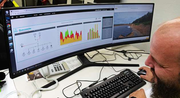 Die GridVis verschafft vom Büro aus einen lückenlosen Überblick über die gesamte Anlage.