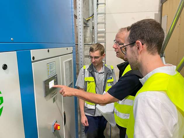 Liefert unter anderem die Druckluft für die Stickstoffeigenerzeugung: Der ölfreie Kompressor Lento von Almig.