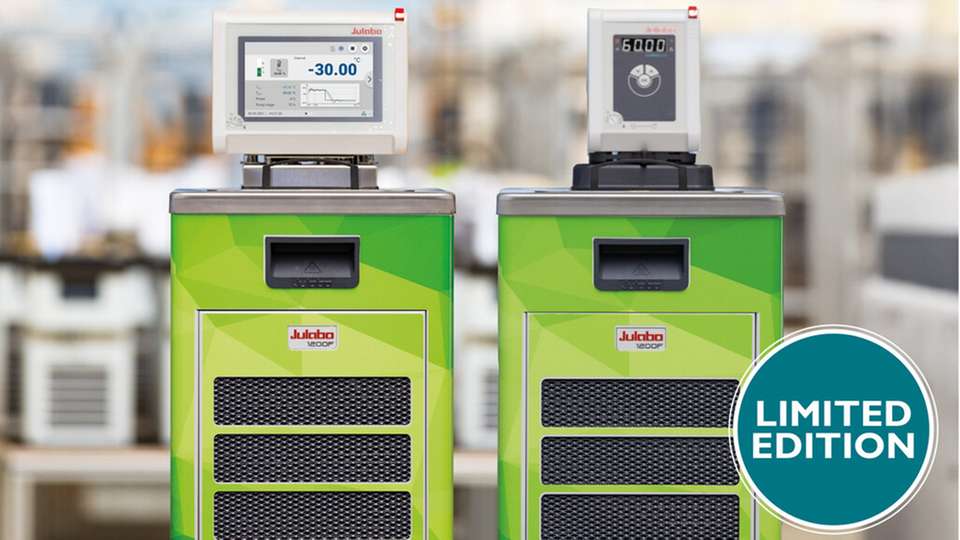 Für kurze Zeit sind ausgewählte Modelle der neuen energieeffizienten Kältethermostate des Herstellers Julabo als grüne Sonderedition bis zum 30. Juni 2025 erhältlich.