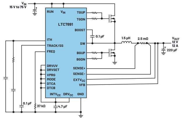 Ein dedizierter GaN-Controller ergibt eine robuste und kompakte Stromversorgungsschaltung.