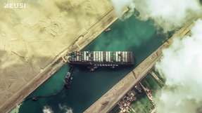 Im März 2021 blockierte das Containerschiff „Ever Given“ den Suezkanal.