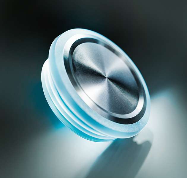 Schurter MSS: elektronischer Taster mit Ringbeleuchtung und Schutzart IP6K9K