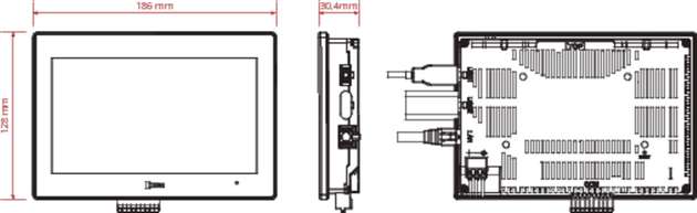 Mit einer Einbautiefe von nur 30 mm benötigt die Serie HG2J weniger Platz als vergleichbare Geräte mit herkömmlichen Infrarot-Touchscreens.