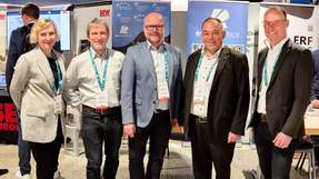 Elisabeth Schärtl, Member of the Board of euRobotics & Linked Partner Manager Autonox Robotics; Christoph Mittermayer, Principal Developer KEBA Robotics; Michael Garstenauer, Product Manager KEBA Robotics; Dr. Bernd Liepert, President euRobotics; Volker Kuhoff, Sales Specialist KEBA Robotics