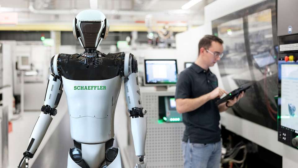 Schaeffler setzt auf den Einsatz humanoider Roboter am Shopfloor. 
