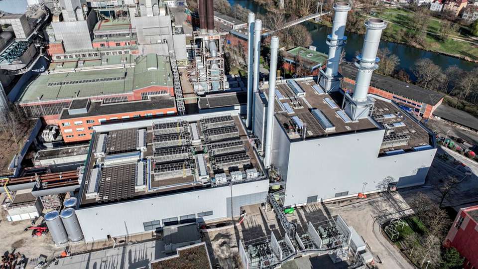 Das neue H2-ready Fuel-Switch Kraftwerk der EnBW in Stuttgart-Münster.