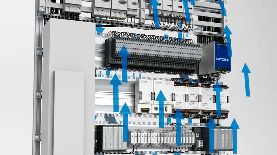 Lütze beschreibt im Leitfaden zum Thema energieeffizienter Schaltschrankbetrieb unter Verwendung des LSC-Verdrahtungssystems einfache Regeln für die Schaltschrankplanung nach thermischen Gesichtspunkten. 