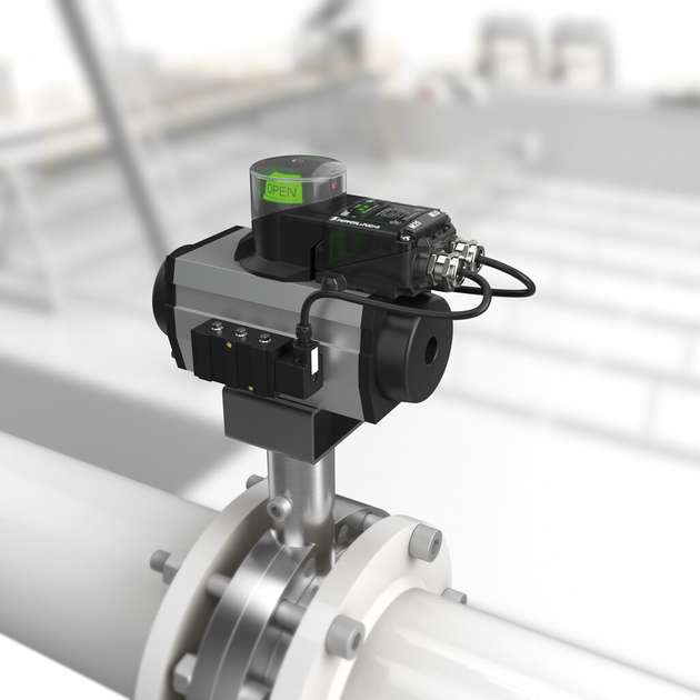 Induktiver Sensor F31K2 für Ventilstellungsrückmeldung mit Magnetventilansteuerung 