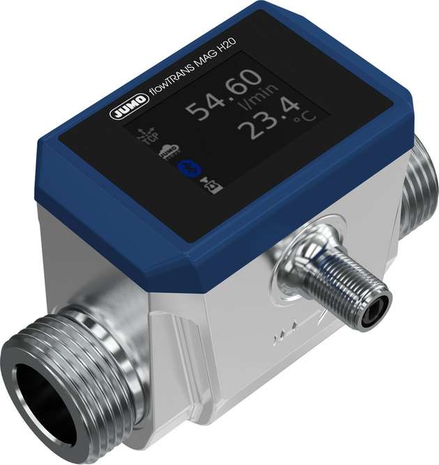 Jumo flowtrans MAG H20 magnetisch-induktives Durchflussmessgerät mit SPE-Schnitstelle.