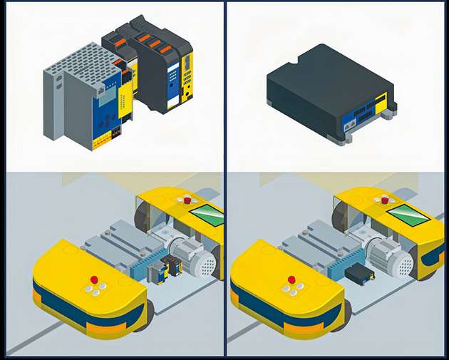 Steuerung von AGV mit Komponenten von Bihl+Wiedemann / kundenspezifischen Lösungen