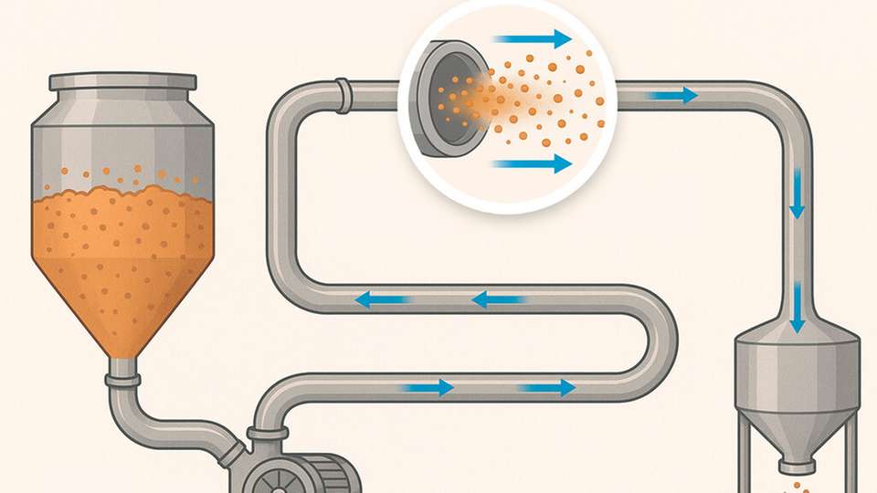 Im Rahmen des Seminars „Einführung in die Pneumatische Förderung für Planer, Anwender, Ingenieure und Techniker“ stellt das HDT den Teilnehmenden am 03. bis 04. Juni 2025 in Essen die verschiedenen Aggregate, Anlagen und Konzepte aus der pneumatischen Fördertechnik vor und versetzt sie in die Lage, Anlagenkonzepte und Förderprozesse zu bewerten, vergleichen und auszuwählen.