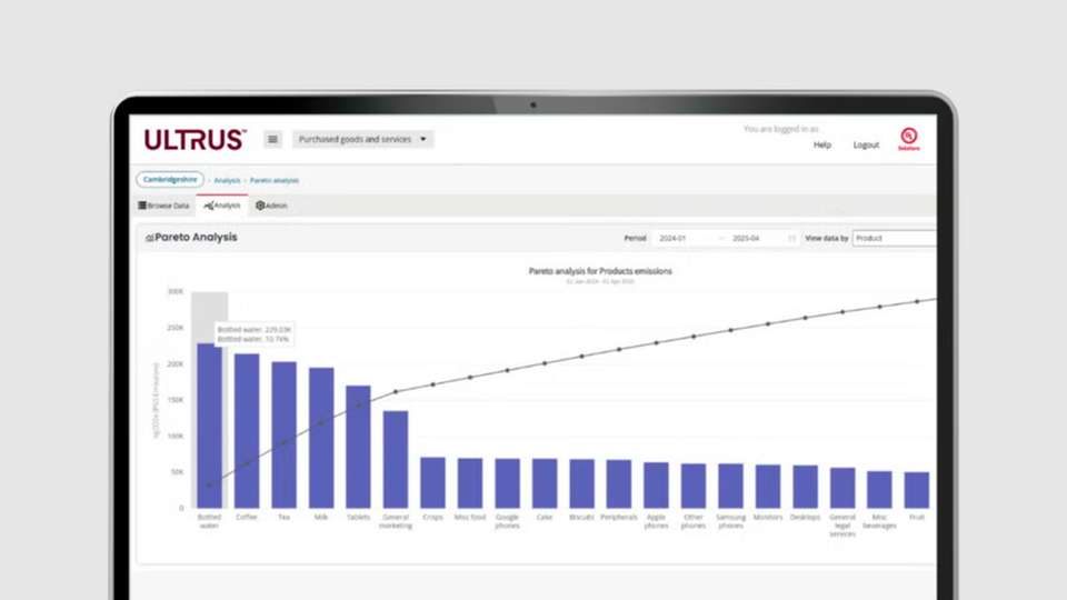 Pareto-Analyse von Scope-3-Emissionen im neuen Modul