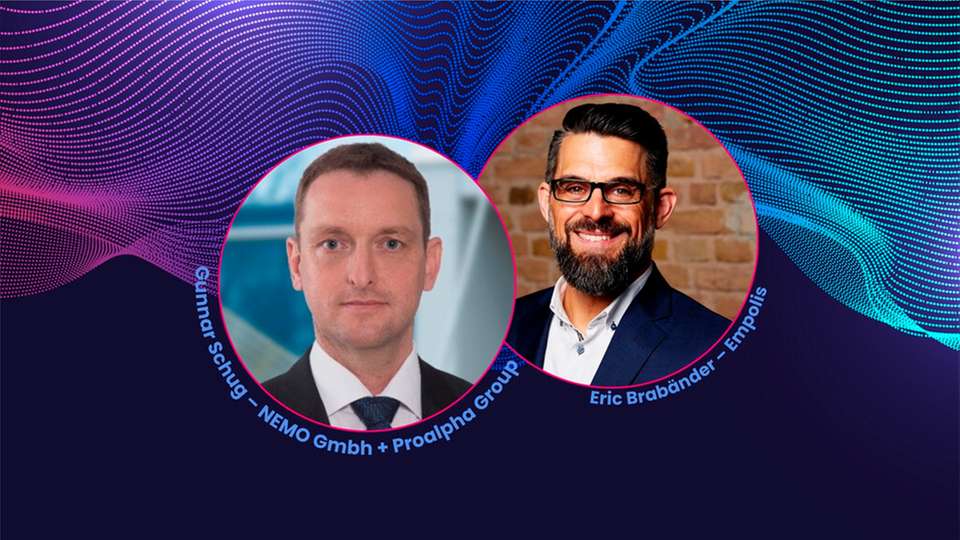 Gunnar Schug, MD Nemo und CAIO Proalpha Group und Eric Brabänder Chief Product Officer bei Empolis sind Speaker auf der INDUSTRY.forward EXPO.