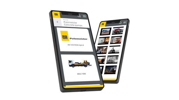 Die NO1SE-App von Putzmeister macht aktuelle Produktinformationen jederzeit verfügbar, selbst ohne Internetverbindung.