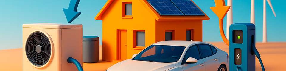 Erneuerbare Energien clever nutzen und Energiekosten sparen! Eine Studie zeigt, wie Wärmepumpen und Elektroautos fossile Energien ersetzen können.