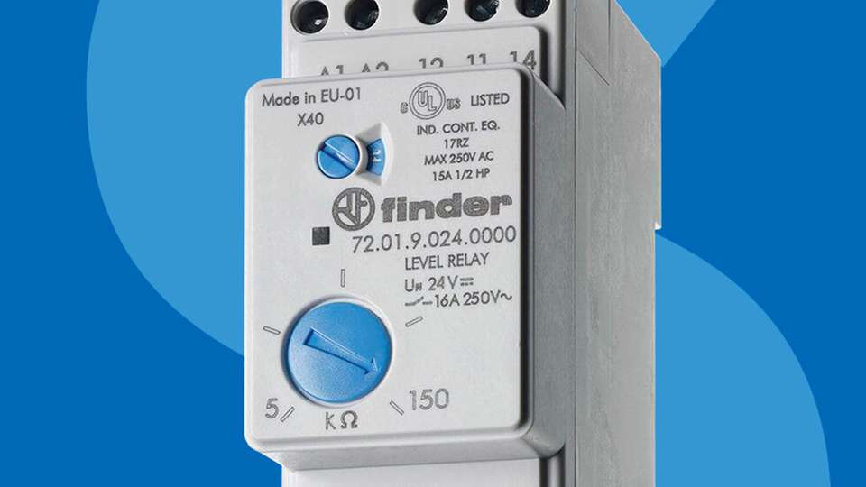 Das Niveaurelais 72.01 gibt es in den Varianten für 240 VAC oder 24 VDC Nennspannung oder für eine Betriebsspannung von 400 VAC.
