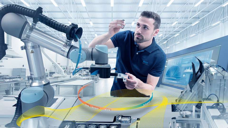 Smarte Sensorlösungen für die industrielle Robotik: Produktivitätsvorsprung durch Sicherheitstechnik, Bildverarbeitung sowie Roboterführungssysteme mit KI und integriertem Deep Learning.