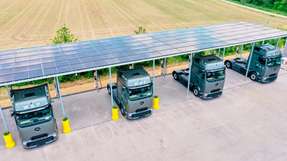 E-Mobilität in Unterfranken: Spedition W&P verstärkt Flotte mit 20 Mercedes-Benz eActros 600 und eröffnet Ladepark mit 56 Ladepunkten.