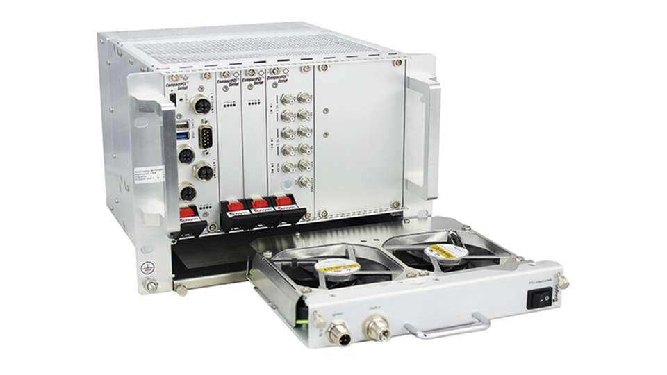 Der Lüfter des „Train-IT-Servers“ von Duagon ist servicefreundlich frontseitig untergebracht.