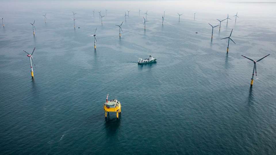 Windpark Global Tech I: Die rund 41 Quadratkilometer große Fläche des Windparks befindet sich zirka 180 Kilometer vor Bremerhaven und 138 Kilometer vor Emden.
