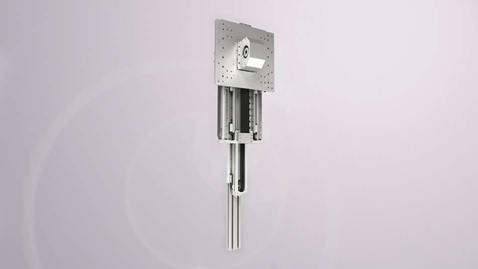 Das Telescopic System TLS ermöglicht auch bei stark begrenztem Bauraum lange Hübe bis zu 3.000 mm