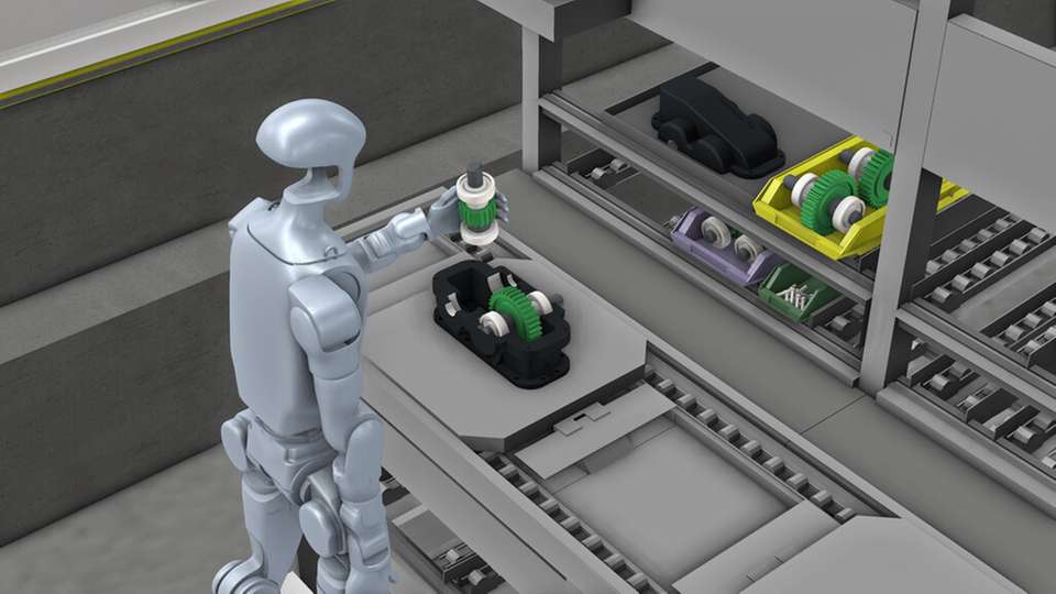 Das Projekt „KMUmanoid“ erprobt praktische Einsatzszenarien für humanoide Roboter im Mittelstand – drei in Simulationen, eines als realen Demonstrator.