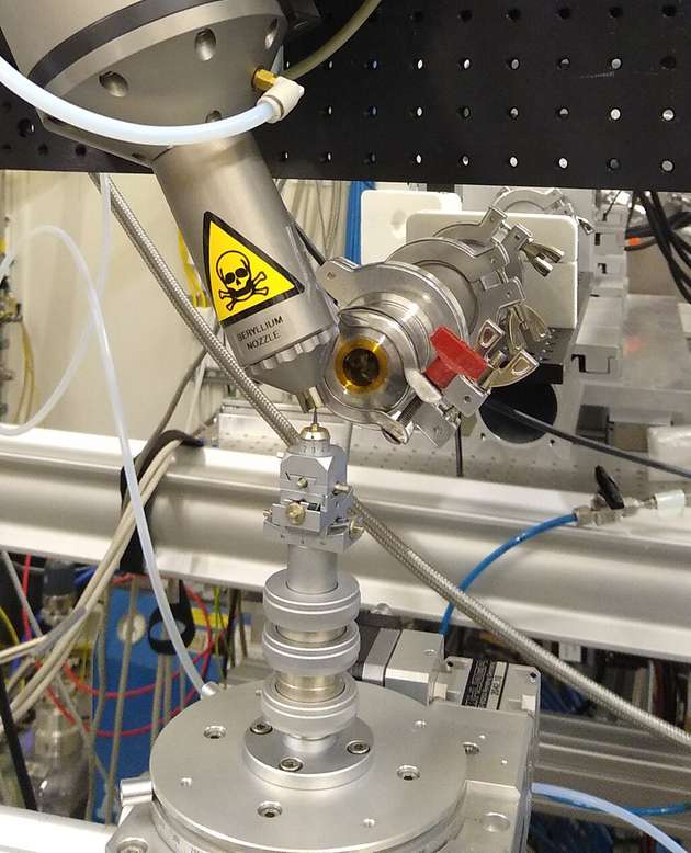 Der Experimentaufbau an der Beamline P21.1.