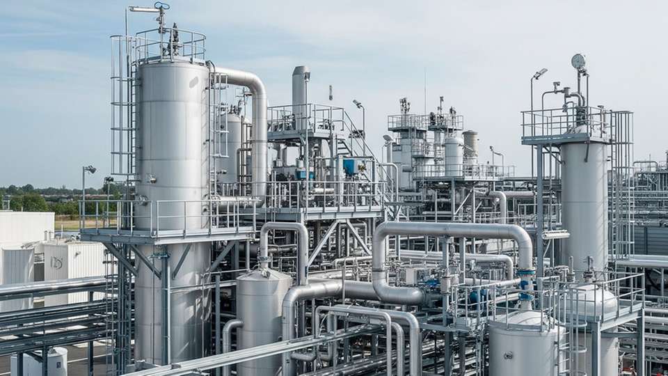 Technologie für resilientere Energieversorgung: Eine E-Fuel-Anlage.