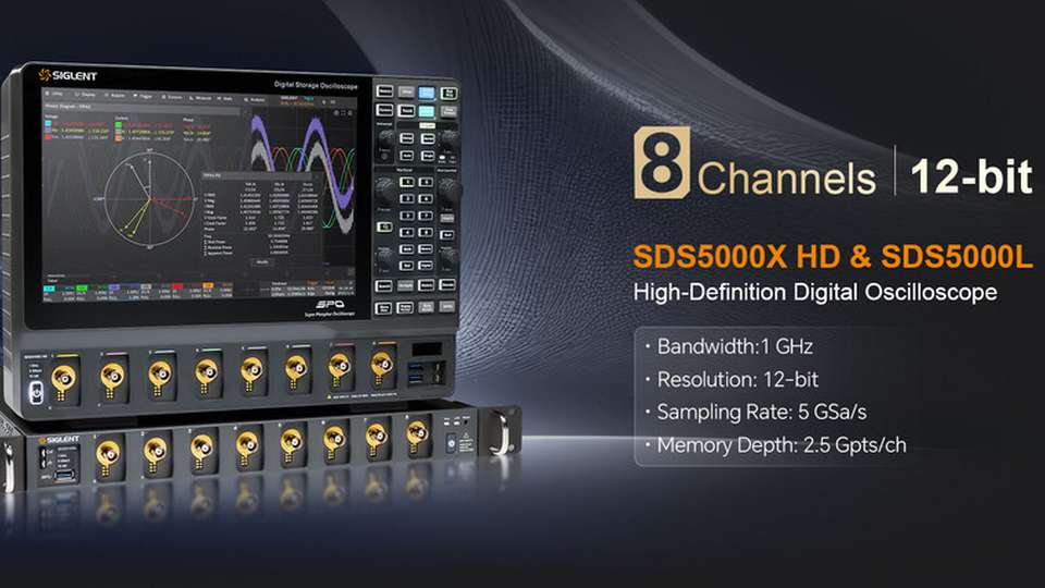 Die neuen Produktserien von Siglent bieten hochauflösende, skalierbare Messtechnik mit bis zu acht Kanälen und bis zu 1 GHz Bandbreite.