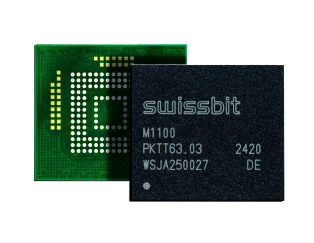 Die M1100-Serie folgt dem JEDEC-eMMC-5.1-Standard (153 Ball BGA) und besitzt unter anderem vorausschauende Wartungsfunktionen.