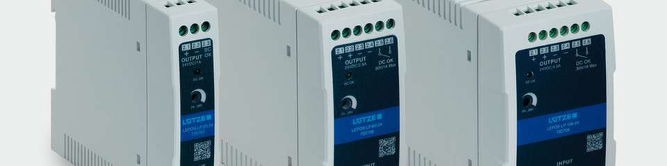 Die 24-V-Netzgerätefamilie LEPOS wird um drei platzsparende Low-Power-Geräte mit 20, 60 und 100 W Leistung für kostenkritische Anwendungen erweitert.