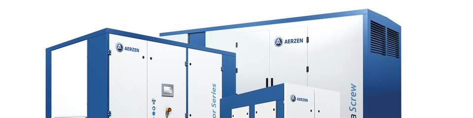 Die Baureihen DS, Delta Hybrid und Delta Screw: Auf der Powtech zeigt Aerzen sein Sortiment an Gebläse- und Verdichtertechnik.