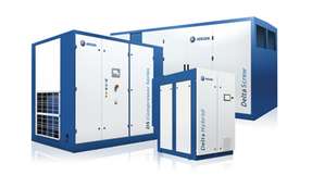 Die Baureihen DS, Delta Hybrid und Delta Screw: Auf der Powtech zeigt Aerzen sein Sortiment an Gebläse- und Verdichtertechnik.