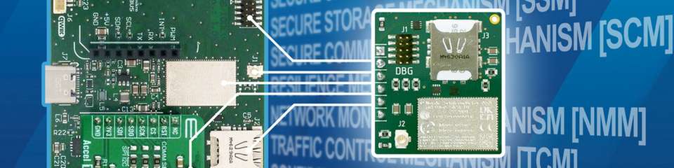 Hochintegriertes Low-Power-Funkmodul für Embedded Machine Learning-Anwendungen mit RED-konformer Sicherheitsarchitektur – hier im Einsatz auf einer Evaluierungsplattform zur Zustandsüberwachung per LPWAN.