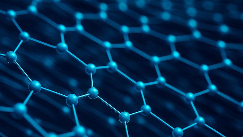 Graphen unter dem Mikroskop: Die hexagonale Struktur des zweidimensionalen Kohlenstoffmaterials ermöglicht eine hohe Leitfähigkeit und gezielte Porenanordnung – zentrale Eigenschaften für neue Superkondensator-Elektroden, wie sie das Empa-Team derzeit entwickelt.