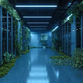 Begrünte Rechenzentren als Vision nachhaltiger Digitalisierung: Mit wachsendem Energiebedarf durch KI müssen Betreiber gezielt in Effizienzmaßnahmen, moderne Infrastruktur und Scope-3-Strategien investieren, um Klimaziele zu erreichen.