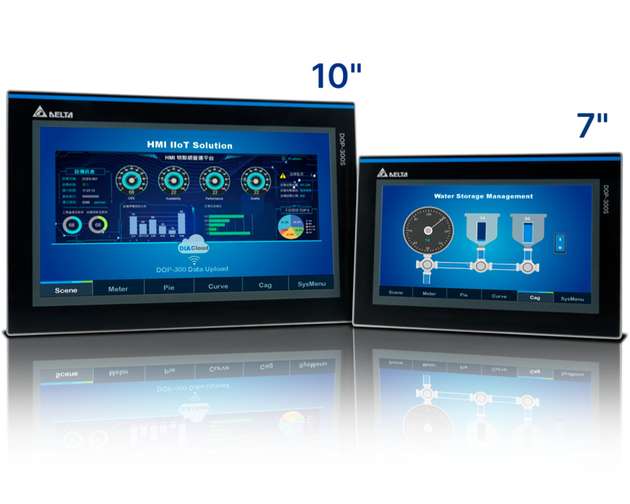 Die neue DOP-300S-Serie von Delta ist mit 7- oder 10-Zoll-Touchdisplay erhältlich und bietet moderne Funktionen für die intelligente Fertigung.