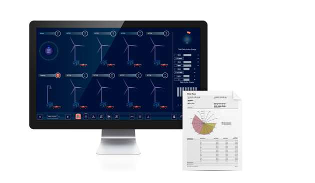Mit der Softwareplattform Zenon können Windkraftwerke, sowie alle umgebenden Anlagen effizient automatisiert werden.