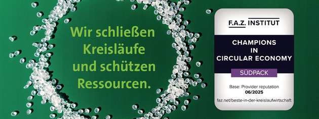 Südpack erreichte die Spitzenposition, weil das Unternehmen konsequent auf recyclingfähige Verpackungslösungen, Kreislaufprojekte und eine nachhaltige Ausrichtung in allen Geschäftsbereichen setzt.