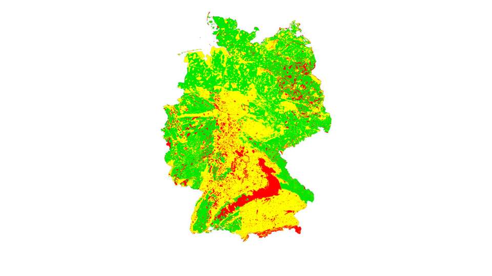 Erste bundesweit einheitliche Geothermiekarte zu den Nutzungsmöglichkeiten von Erdwärmesonden, erstellt im durch den Bund geförderten Forschungsprojekt WärmeGut.