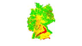 Erste bundesweit einheitliche Geothermiekarte zu den Nutzungsmöglichkeiten von Erdwärmesonden, erstellt im durch den Bund geförderten Forschungsprojekt WärmeGut.